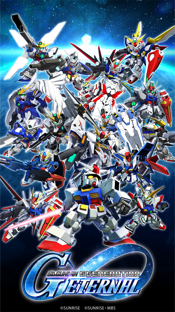 1st anniversary commemorative wallpaper. Featuring multiple units. Mobile version.
