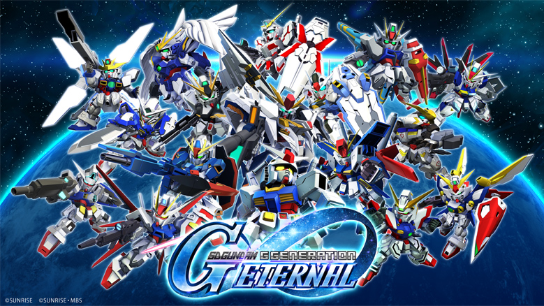 1週年紀念桌布。多種機體集合插圖。PC版。